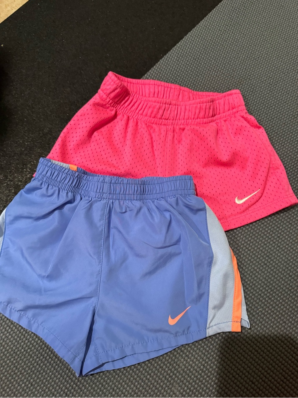 Nike Girls' Pink & Blue Athletic Shorts Set